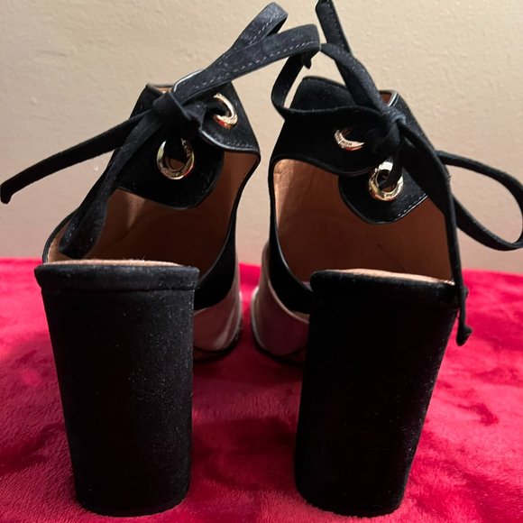 Coach Minetta Land Snake/Suede Heels - Picture 2 of 5